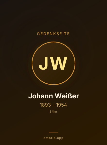 Gedenkportrait von Johann Weißer
