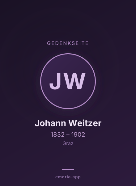 Gedenkportrait von Johann Weitzer