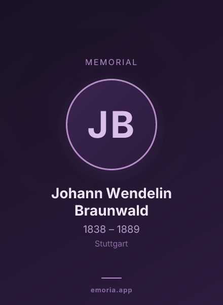 Memorial portrait of Johann Wendelin Braunwald