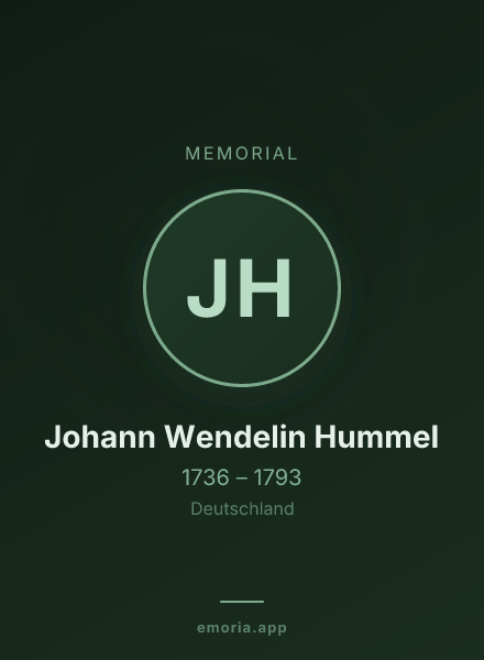 Memorial portrait of Johann Wendelin Hummel