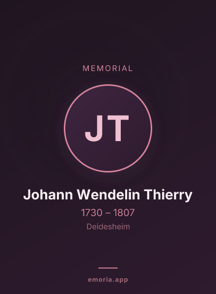 Memorial portrait of Johann Wendelin Thierry