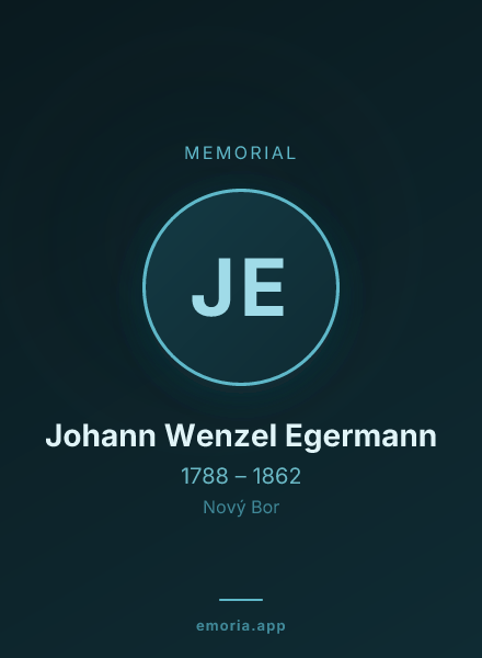 Memorial portrait of Johann Wenzel Egermann