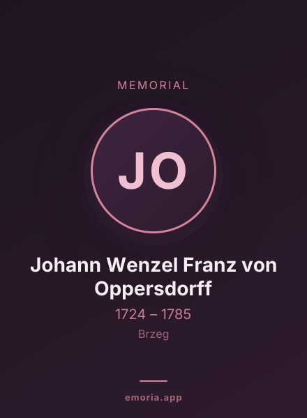 Memorial portrait of Johann Wenzel Franz von Oppersdorff