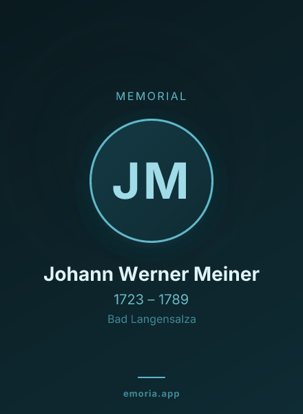 Memorial portrait of Johann Werner Meiner