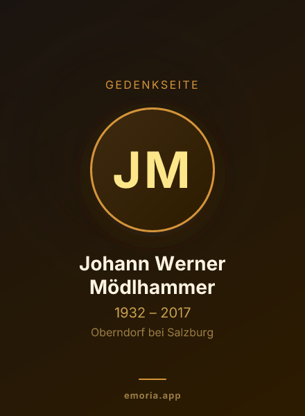 Gedenkportrait von Johann Werner Mödlhammer