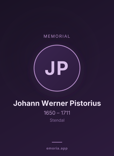 Memorial portrait of Johann Werner Pistorius