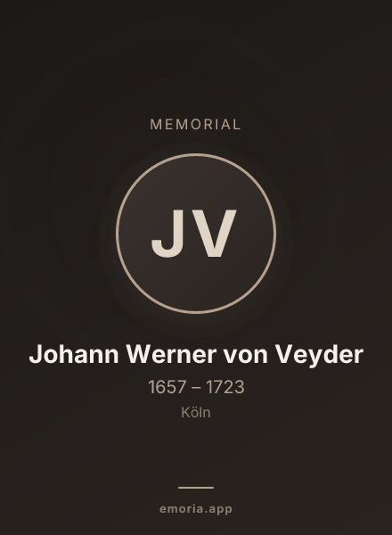 Memorial portrait of Johann Werner von Veyder