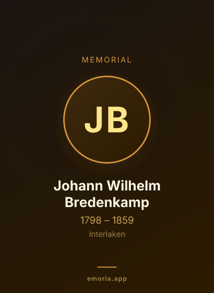 Memorial portrait of Johann Wilhelm Bredenkamp