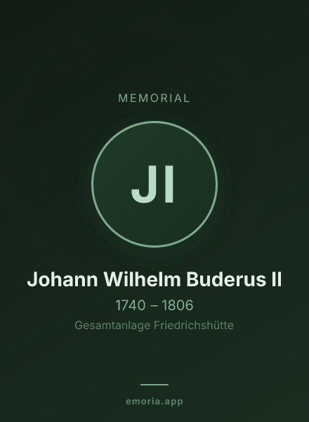 Memorial portrait of Johann Wilhelm Buderus II
