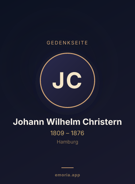 Gedenkportrait von Johann Wilhelm Christern