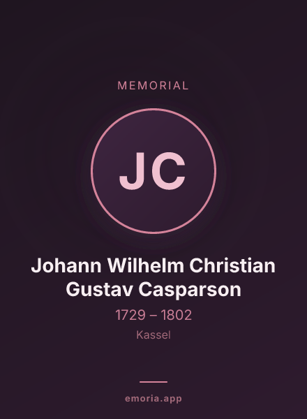 Memorial portrait of Johann Wilhelm Christian Gustav Casparson