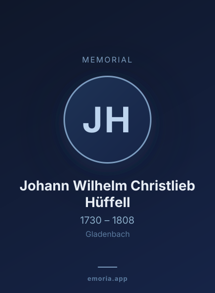 Memorial portrait of Johann Wilhelm Christlieb Hüffell