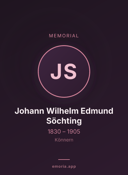 Memorial portrait of Johann Wilhelm Edmund Söchting