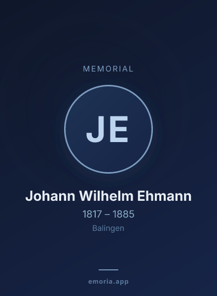 Memorial portrait of Johann Wilhelm Ehmann