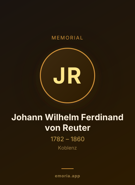 Memorial portrait of Johann Wilhelm Ferdinand von Reuter