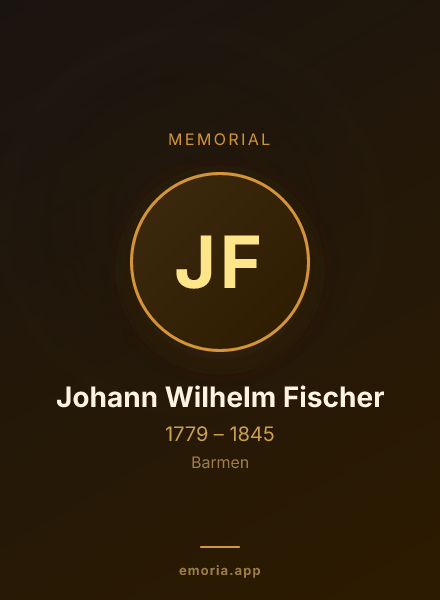 Memorial portrait of Johann Wilhelm Fischer