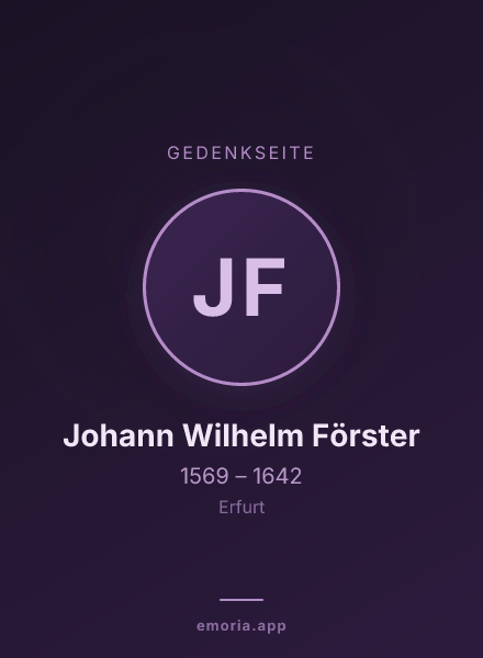 Gedenkportrait von Johann Wilhelm Förster