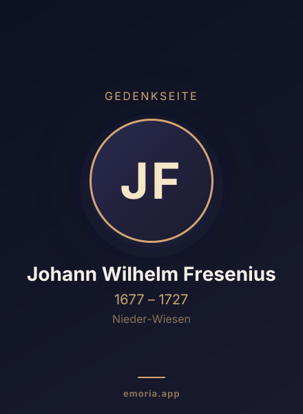 Gedenkportrait von Johann Wilhelm Fresenius