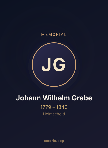 Memorial portrait of Johann Wilhelm Grebe