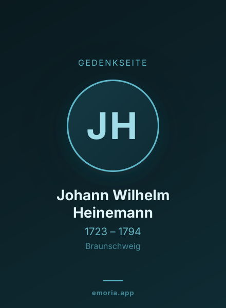 Gedenkportrait von Johann Wilhelm Heinemann