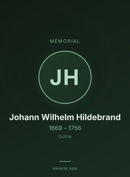 Memorial portrait of Johann Wilhelm Hildebrand