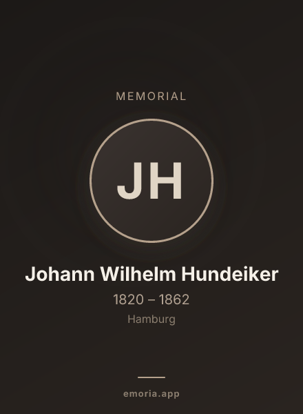 Memorial portrait of Johann Wilhelm Hundeiker
