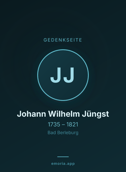 Gedenkportrait von Johann Wilhelm Jüngst