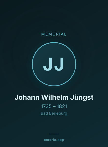 Memorial portrait of Johann Wilhelm Jüngst