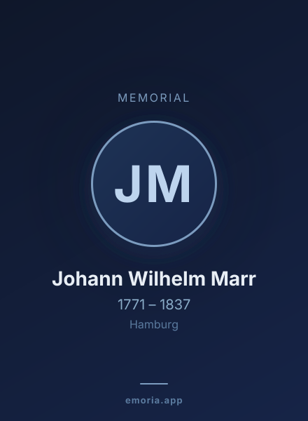 Memorial portrait of Johann Wilhelm Marr