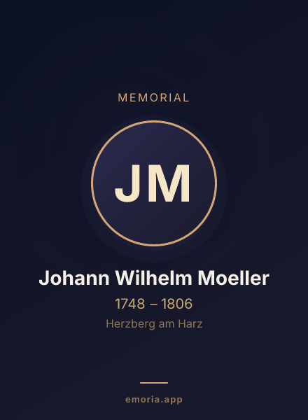 Memorial portrait of Johann Wilhelm Moeller