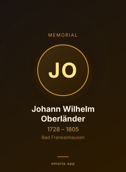 Memorial portrait of Johann Wilhelm Oberländer