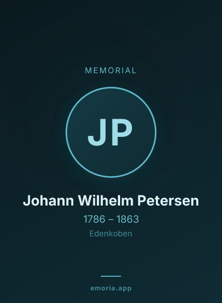 Memorial portrait of Johann Wilhelm Petersen