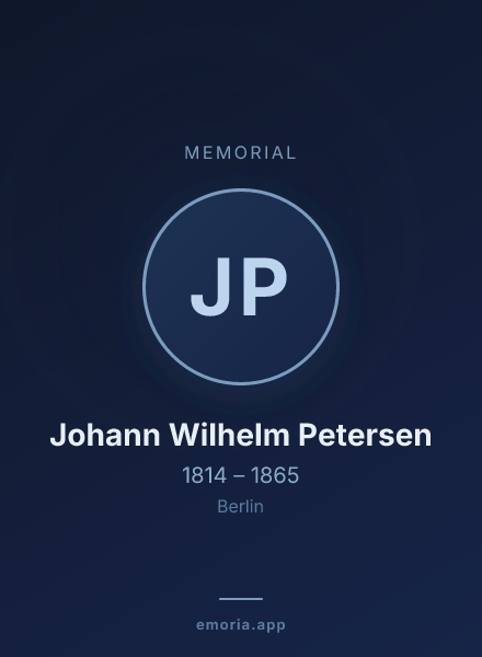 Memorial portrait of Johann Wilhelm Petersen