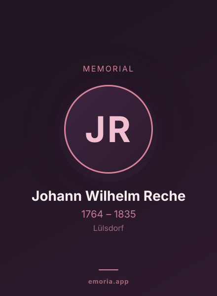 Memorial portrait of Johann Wilhelm Reche