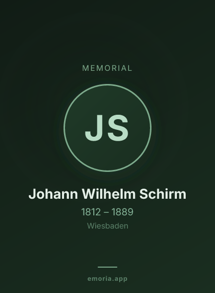 Memorial portrait of Johann Wilhelm Schirm