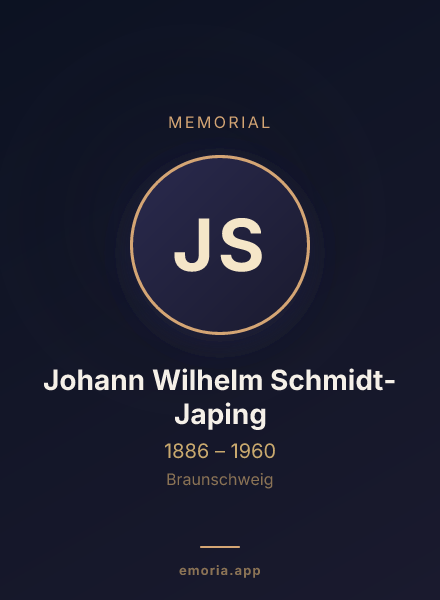 Memorial portrait of Johann Wilhelm Schmidt-Japing