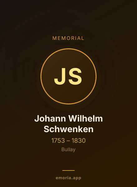 Memorial portrait of Johann Wilhelm Schwenken