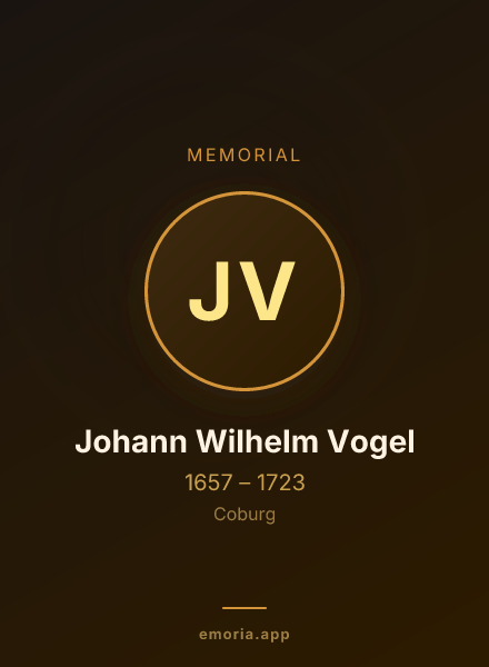 Memorial portrait of Johann Wilhelm Vogel