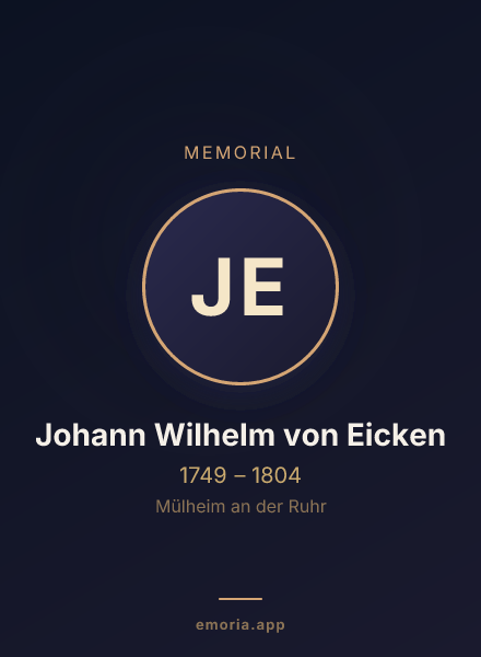 Memorial portrait of Johann Wilhelm von Eicken