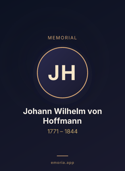 Memorial portrait of Johann Wilhelm von Hoffmann