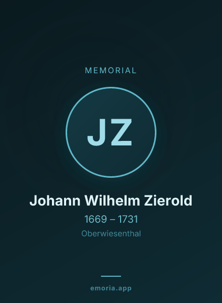 Memorial portrait of Johann Wilhelm Zierold