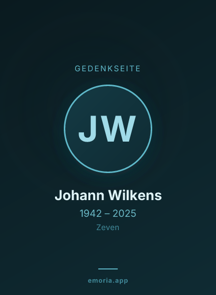 Gedenkportrait von Johann Wilkens