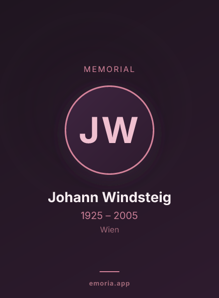 Memorial portrait of Johann Windsteig