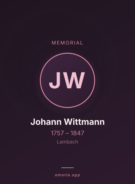 Memorial portrait of Johann Wittmann