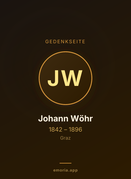 Gedenkportrait von Johann Wöhr