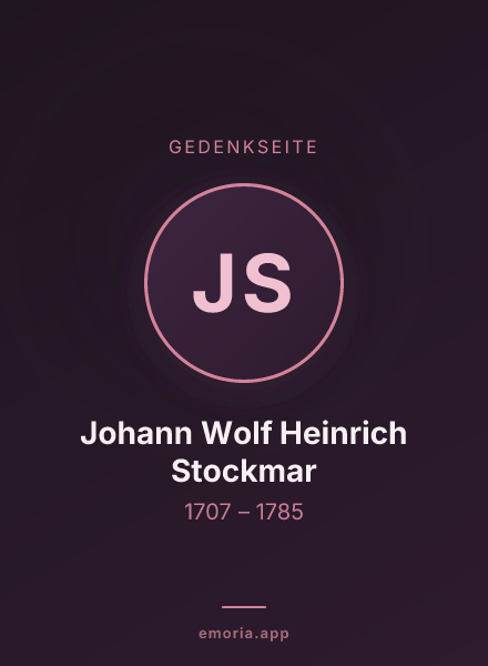 Gedenkportrait von Johann Wolf Heinrich Stockmar