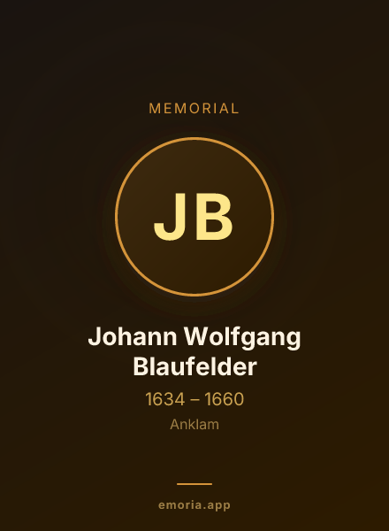 Memorial portrait of Johann Wolfgang Blaufelder