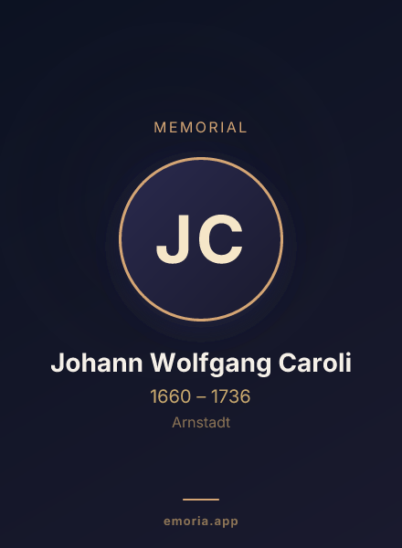Memorial portrait of Johann Wolfgang Caroli
