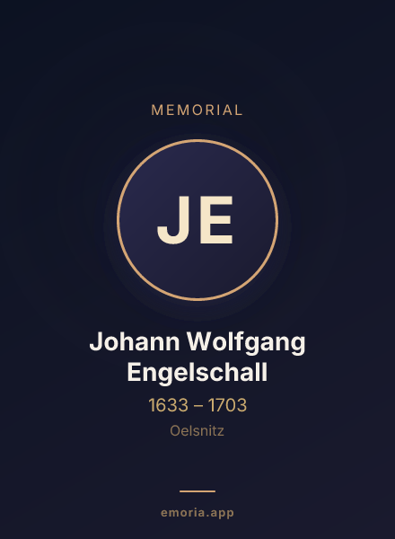 Memorial portrait of Johann Wolfgang Engelschall