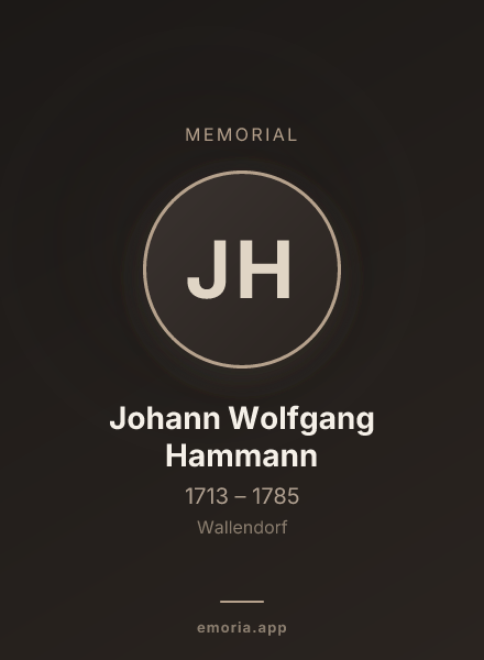 Memorial portrait of Johann Wolfgang Hammann